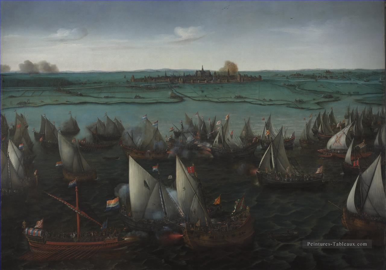 Vroom Hendrick Cornelisz Bataille de Haarlemmermeer Batailles navale Peintures à l'huile